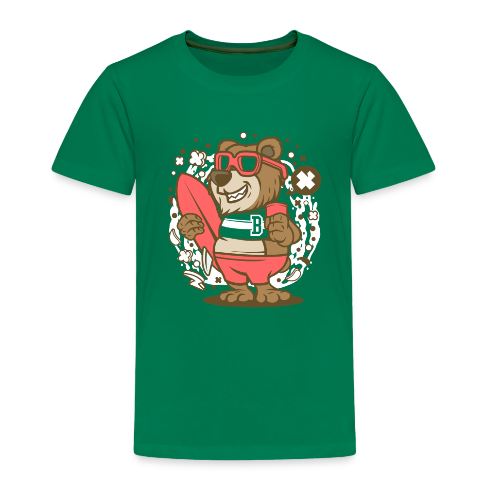 Maglietta Premium per bambini | Spreadshirt | Bear Surfing - verde kelly