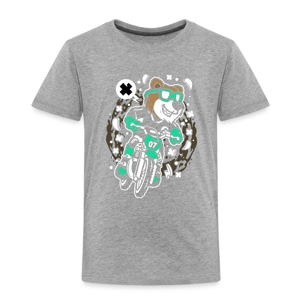 Maglietta Premium per bambini | Spreadshirt | Bear Motocross - grigio melange