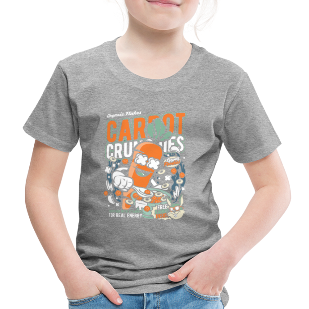 Maglietta Premium per bambini | Spreadshirt | Carrot Crunchies - grigio melange