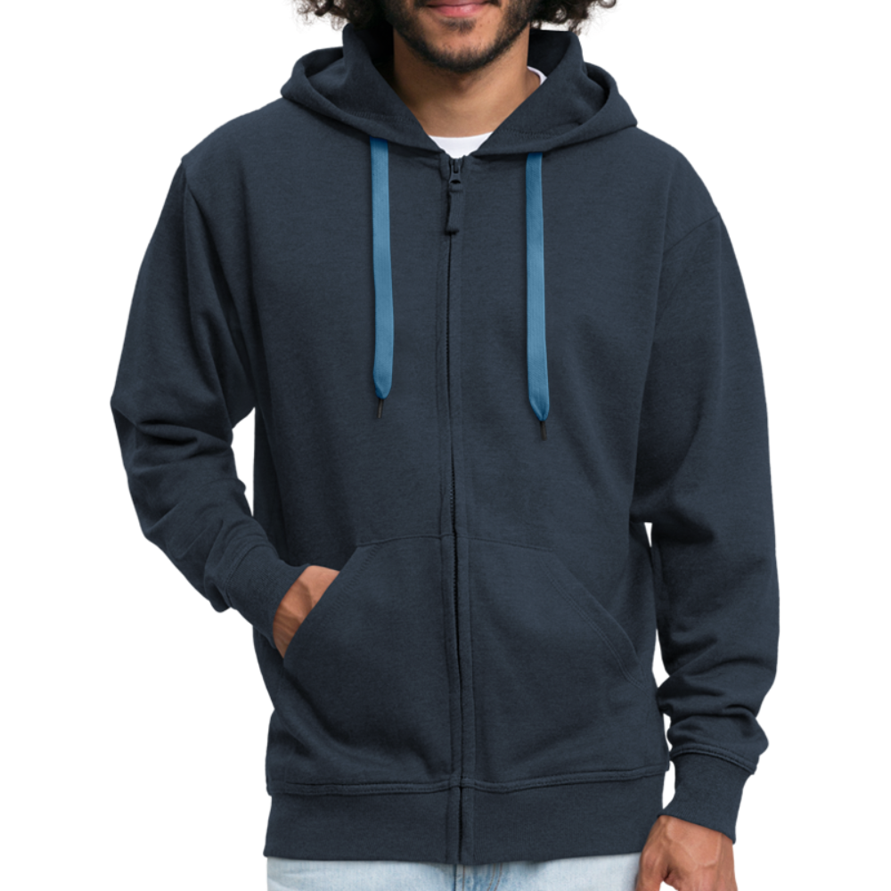 Giacca Felpata con zip Premium da uomo | Spreadshirt - navy