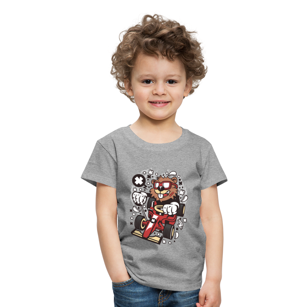 Maglietta Premium per bambini | Spreadshirt | Beaver Racer - grigio melange