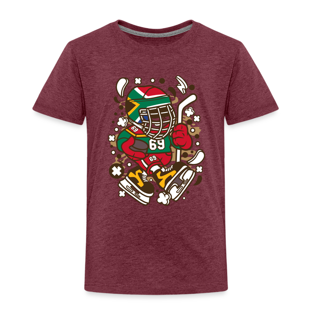 Maglietta Premium per bambini | Spreadshirt | Hockey Kid - rosso bordeaux melange