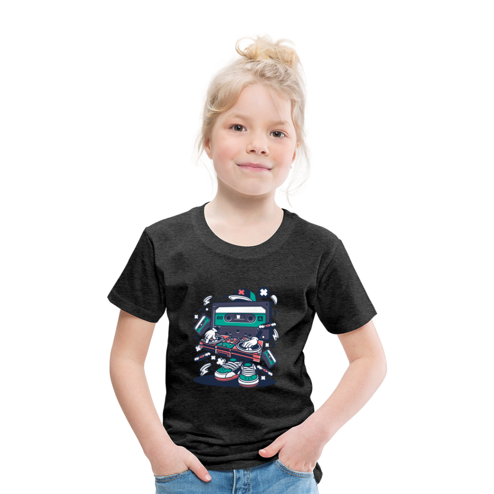 Maglietta Premium per bambini | Spreadshirt | Cassette Disk Jockey - antracite