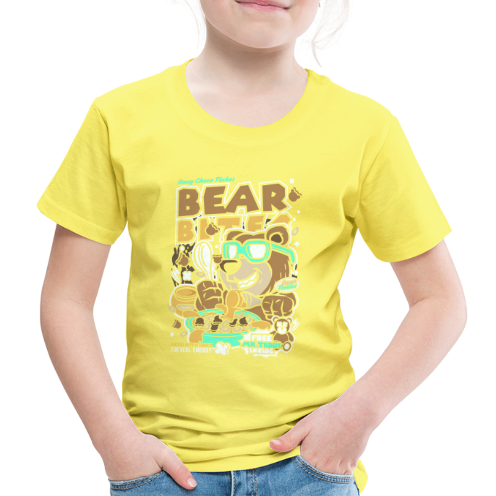 Maglietta Premium per bambini | Spreadshirt | Bear Bites - giallo