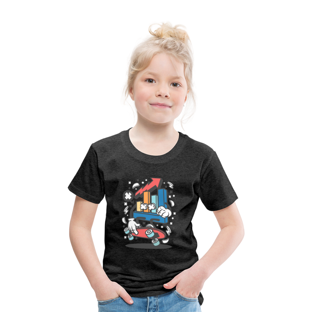 Maglietta Premium per bambini | Spreadshirt | Chart Skater - antracite