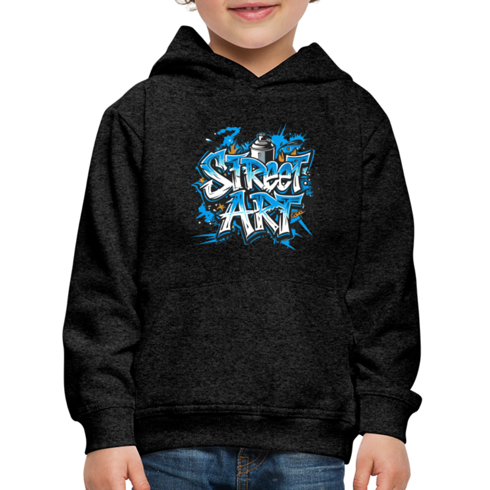 Felpa con cappuccio Premium per bambini | Spreadshirt | Street Art - antracite