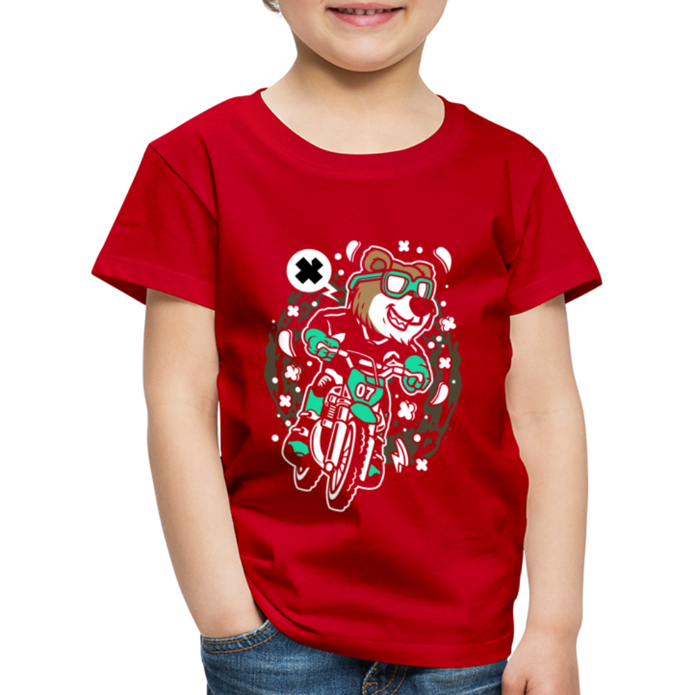 Maglietta Premium per bambini | Spreadshirt | Bear Motocross - rosso