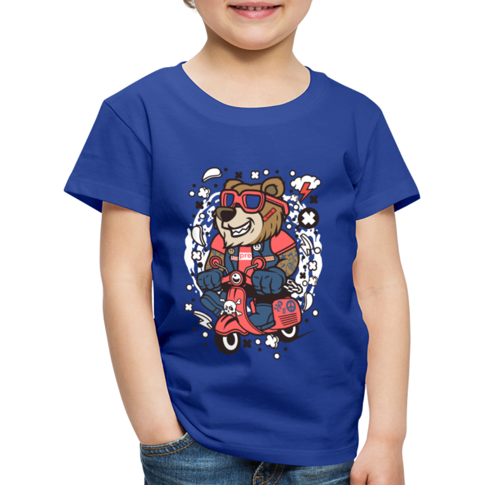 Maglietta Premium per bambini | Spreadshirt | Bear Scooterist - blue royal