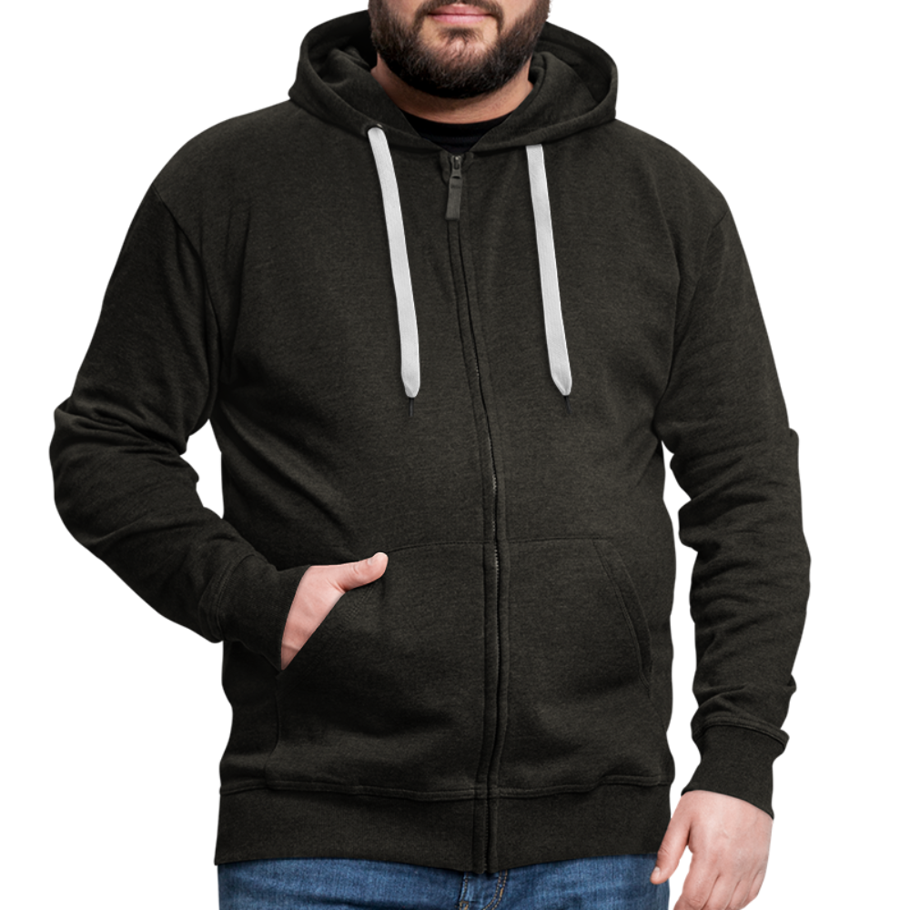 Giacca Felpata con zip Premium da uomo | Spreadshirt - antracite