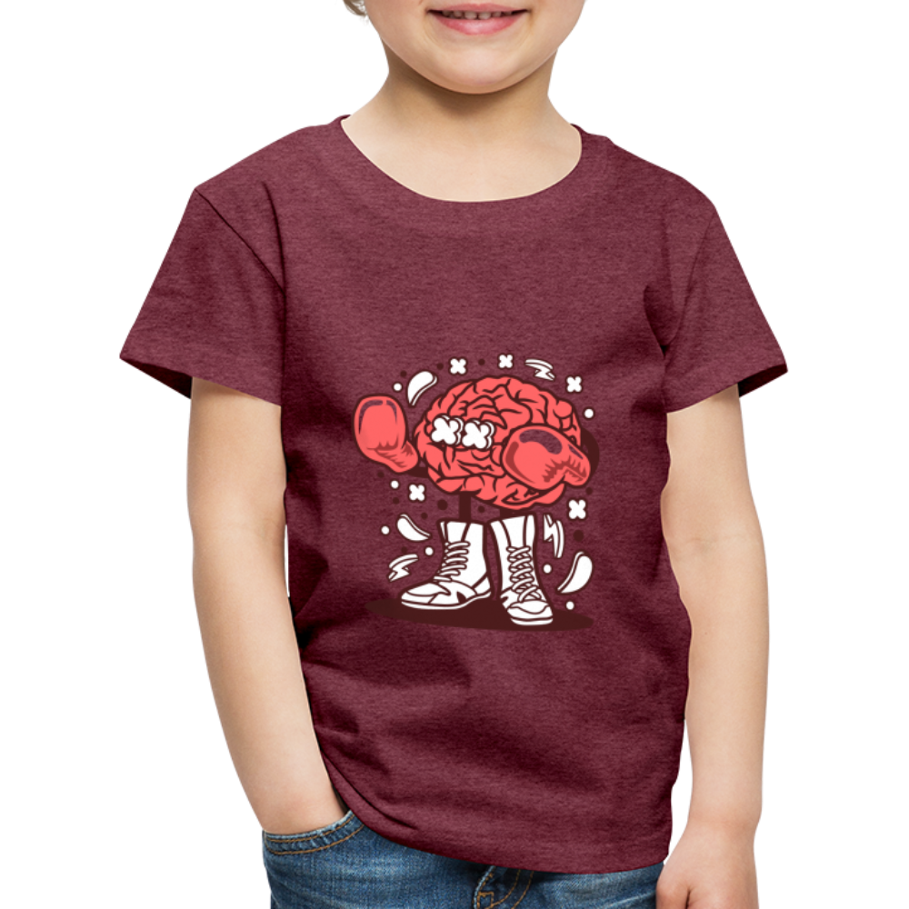 Maglietta Premium per bambini | Spreadshirt | Brain Boxer - rosso bordeaux melange