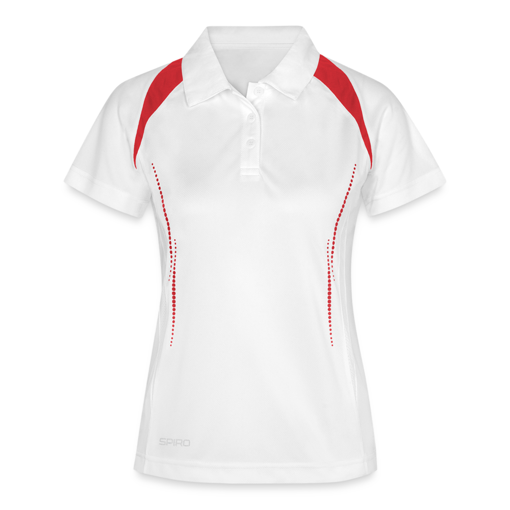 Polo traspirante per donna | Spiro - bianco/rosso