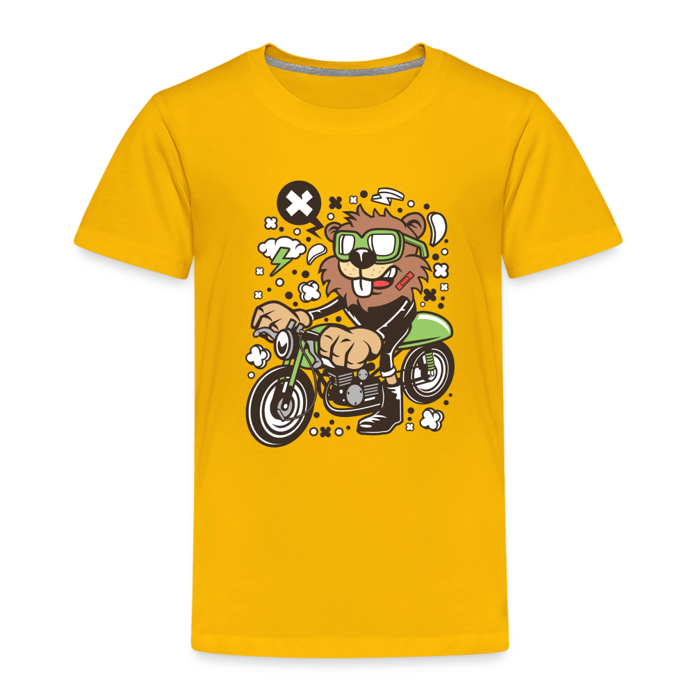 Maglietta Premium per bambini | Spreadshirt | Beaver Motorcycle - giallo sole