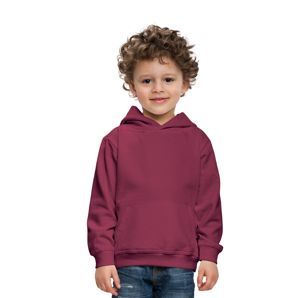 Felpa con cappuccio Premium per bambini | Personalizzabile - rosso bordeaux