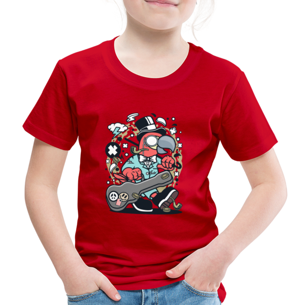 Maglietta Premium per bambini | Spreadshirt | Bird Guitarist - rosso