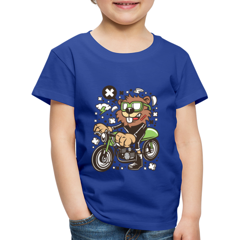 Maglietta Premium per bambini | Spreadshirt | Beaver Motorcycle - blue royal