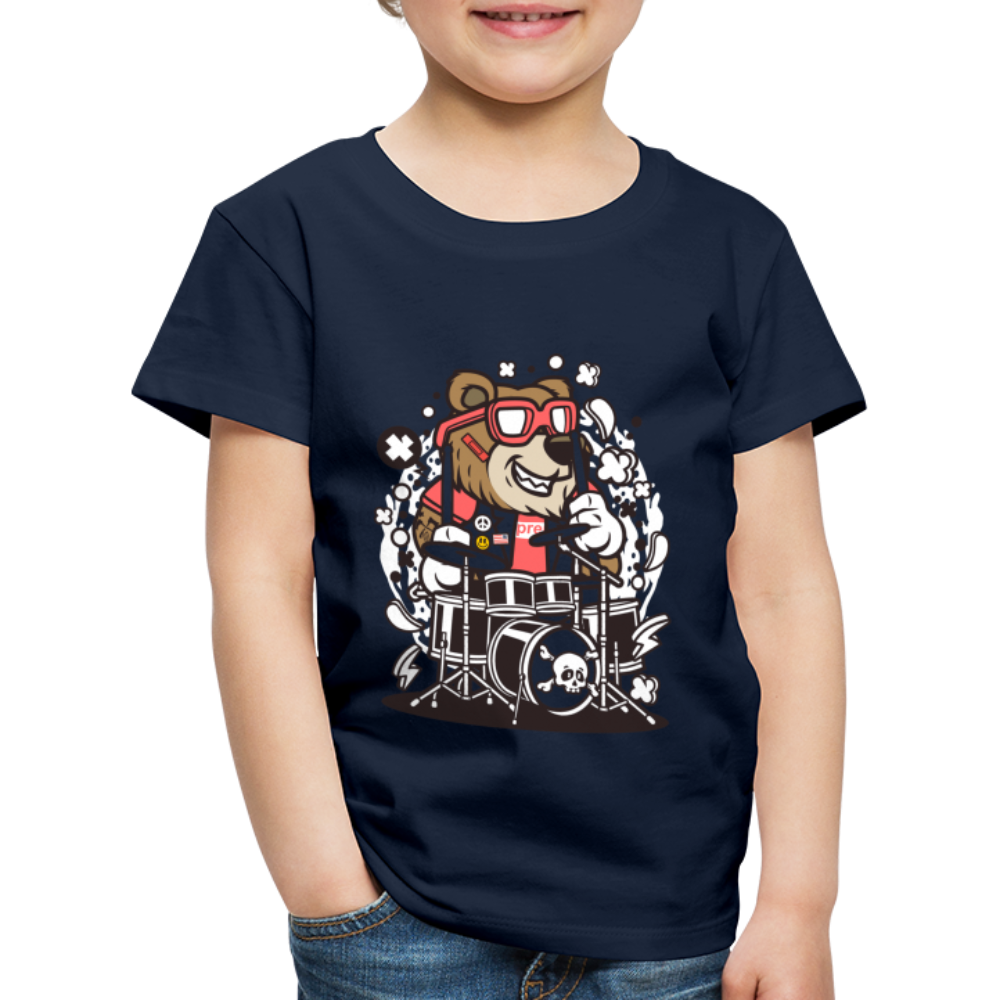 Maglietta Premium per bambini | Spreadshirt | Bear Drummer - navy