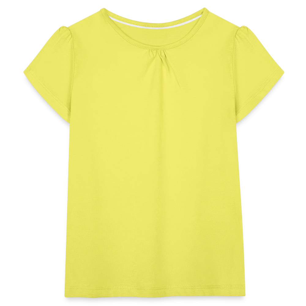 Maglietta da ragazza con arricciatura | Spreadshirt - giallo