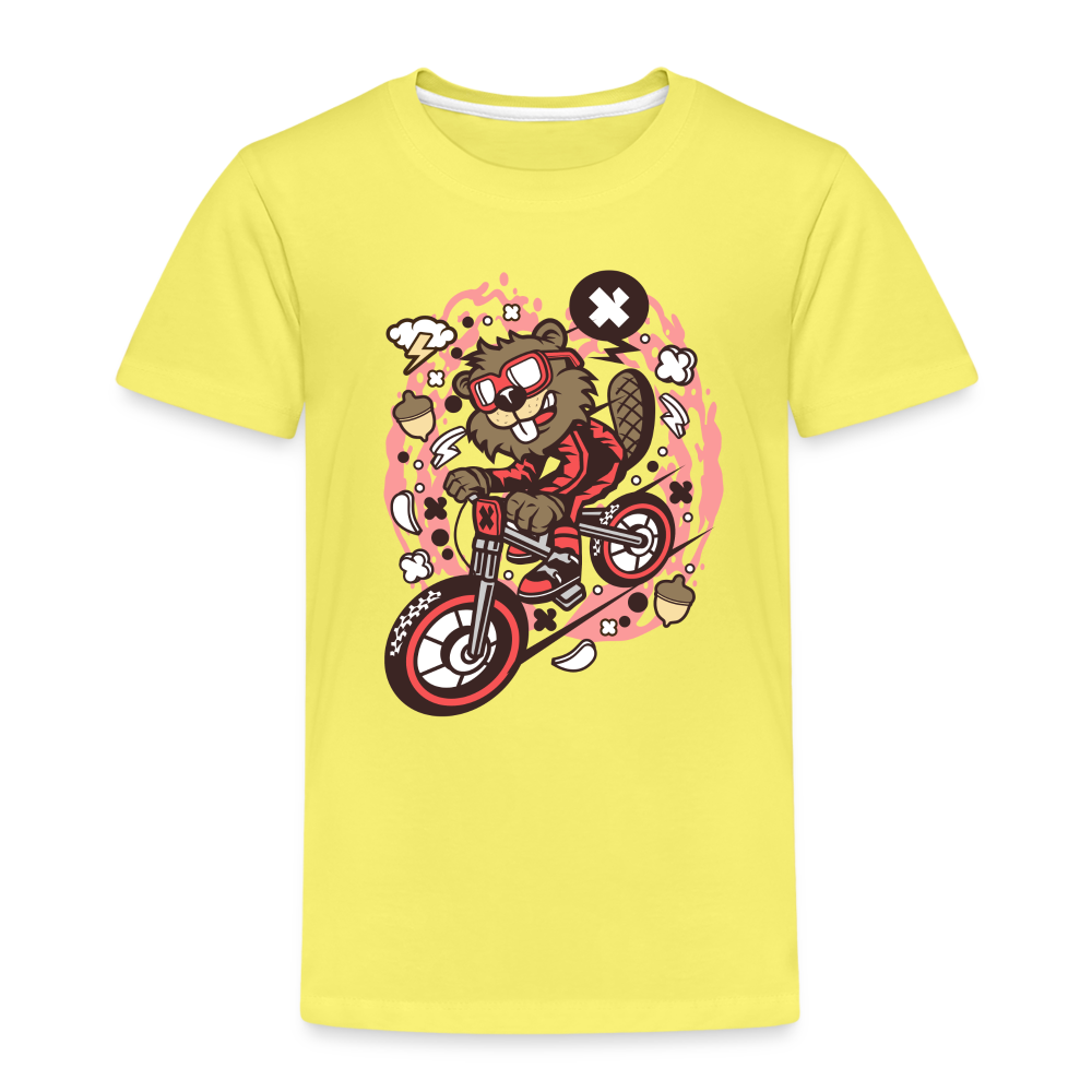 Maglietta Premium per bambini | Spreadshirt | Beaver Downhill - giallo