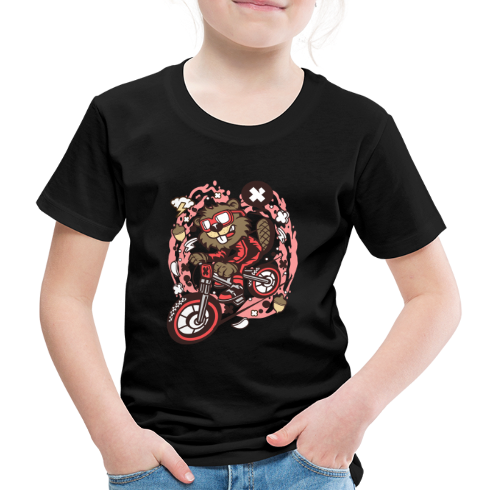 Maglietta Premium per bambini | Spreadshirt | Beaver Downhill - nero