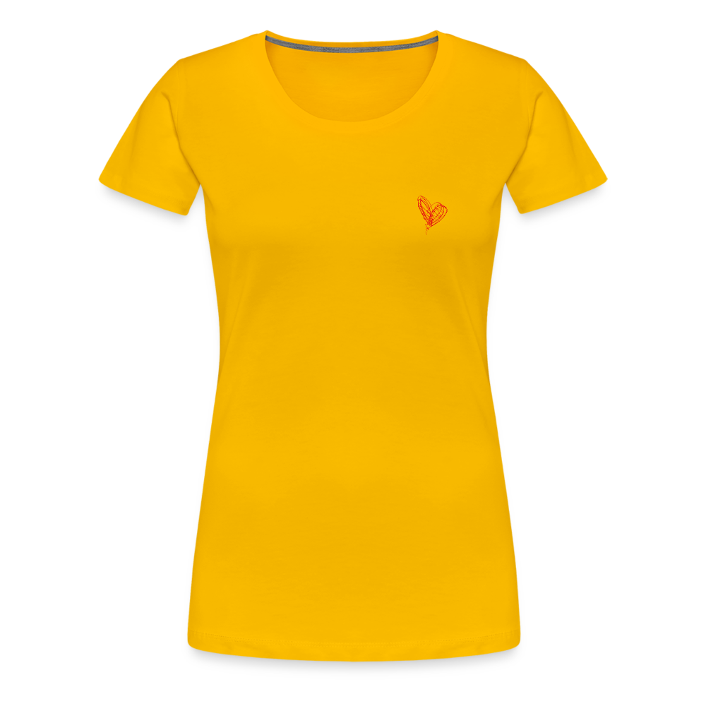 Maglietta Premium da donna | Spreadshirt | Collect Hearts - giallo sole