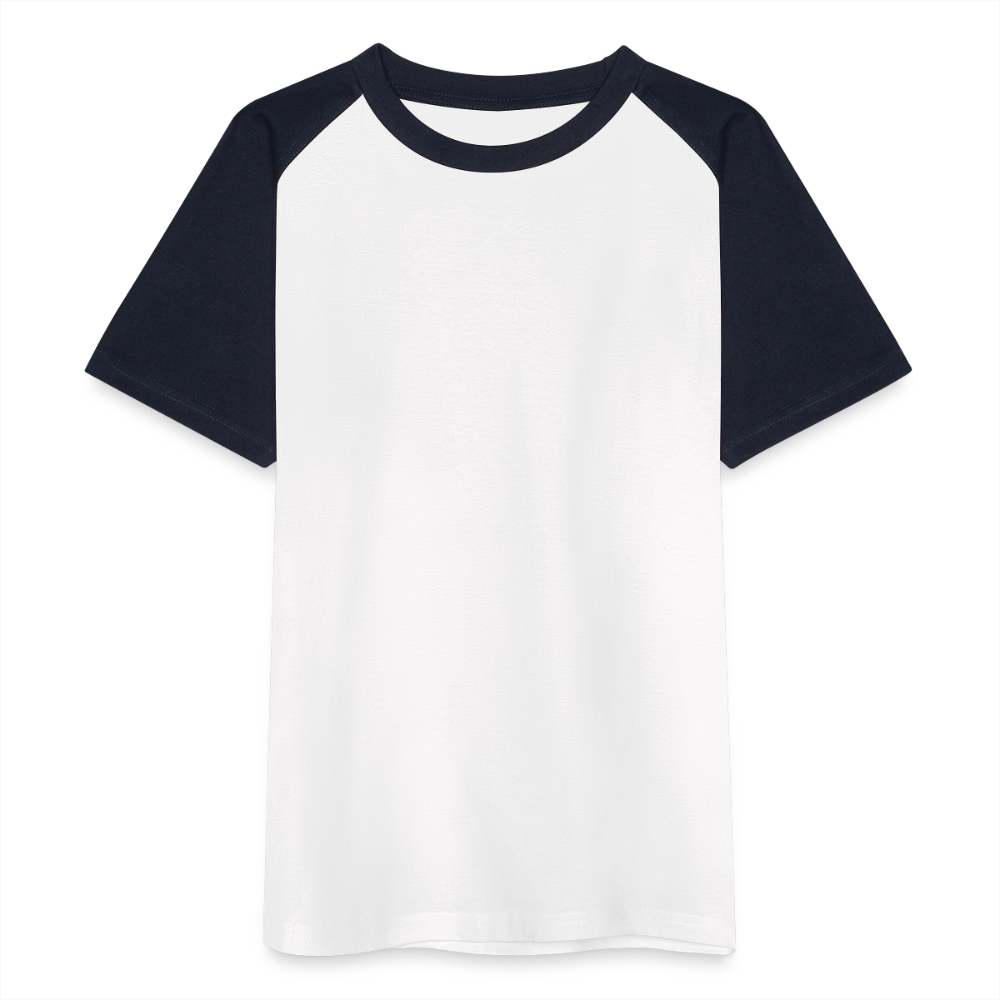 Maglietta baseball per bambini | B&C - bianco/navy