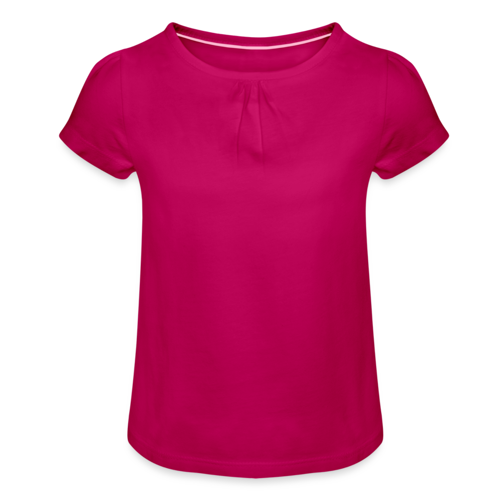 Maglietta da ragazza con arricciatura | Spreadshirt - fucsia