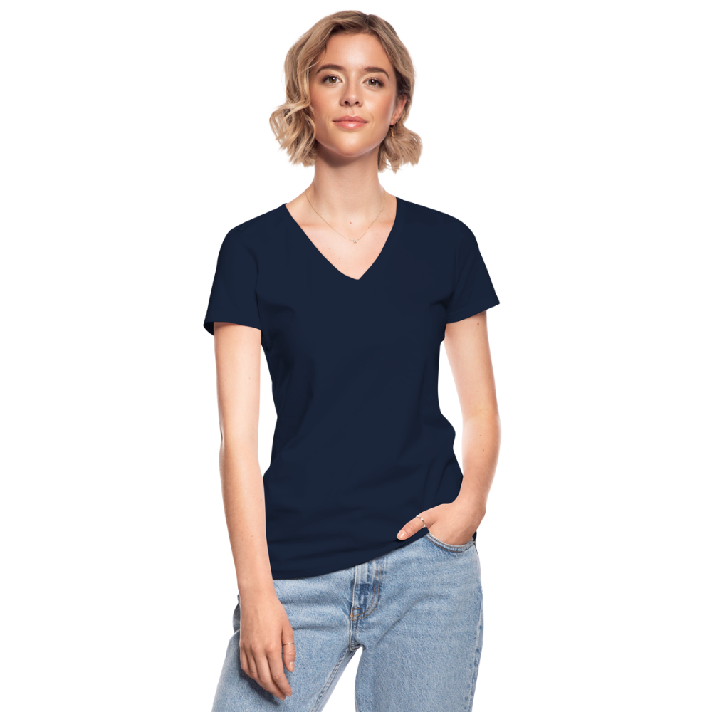 Maglietta da donna classica con scollo a V | Gildan - navy