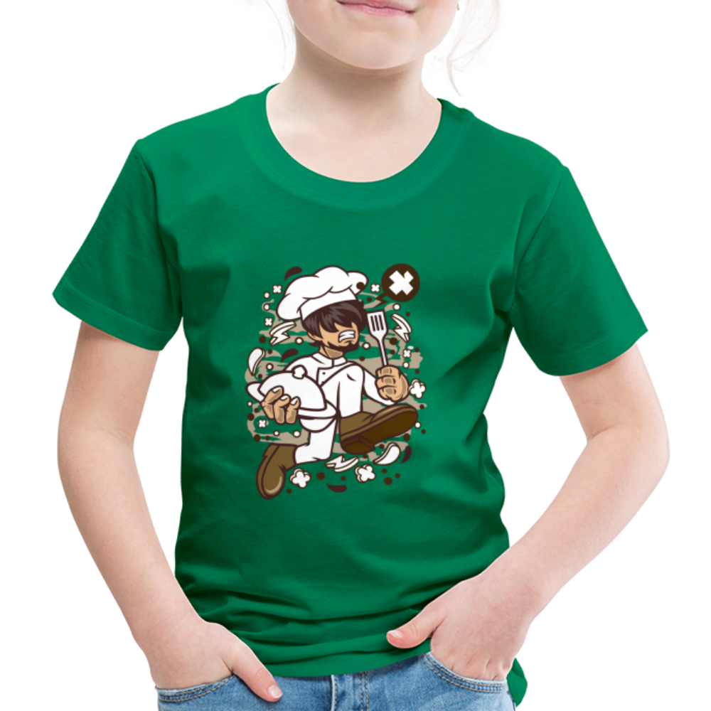 Maglietta Premium per bambini | Spreadshirt | Chef Running - verde kelly