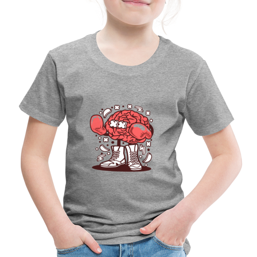 Maglietta Premium per bambini | Spreadshirt | Brain Boxer - grigio melange