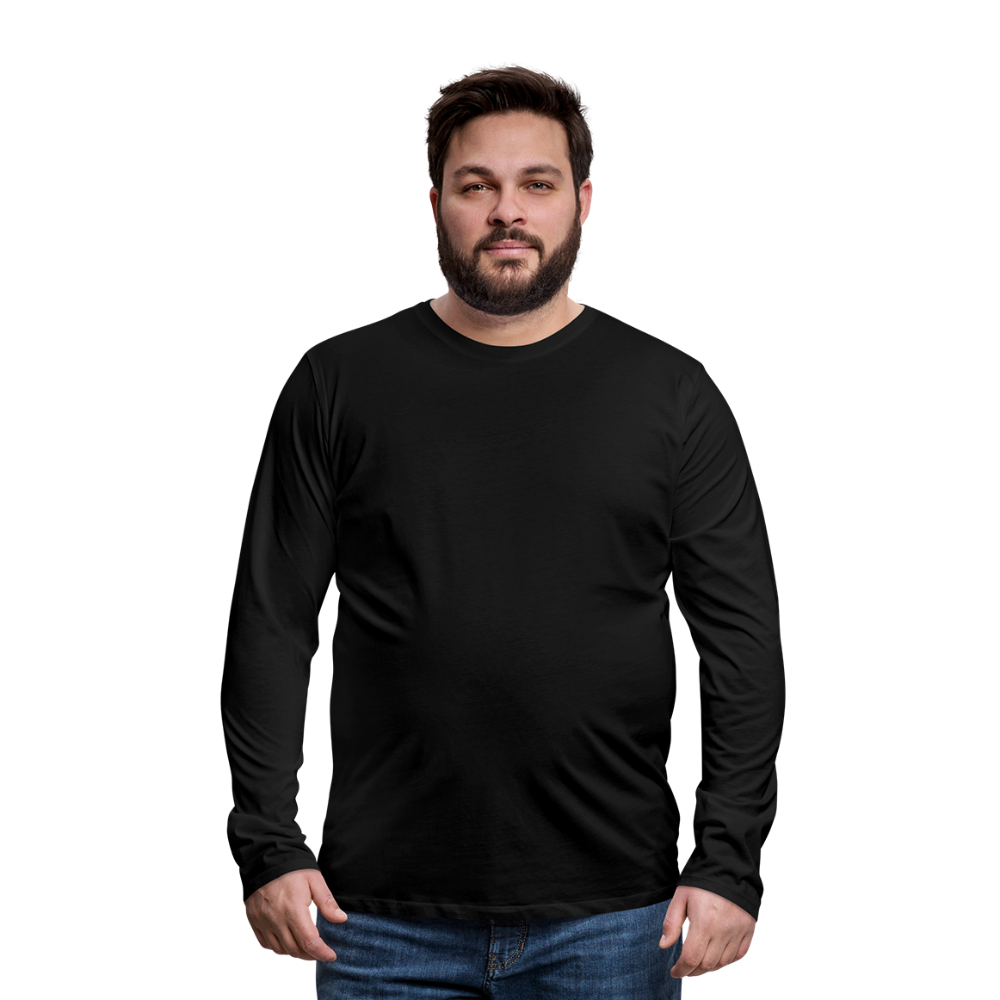 Maglietta Premium a manica lunga da uomo | Spreadshirt - nero