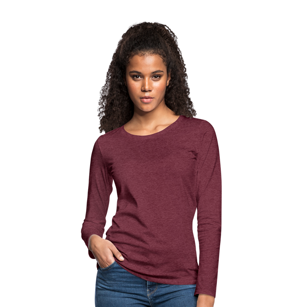 Maglietta Premium a manica lunga da donna | Spreadshirt - rosso bordeaux melange