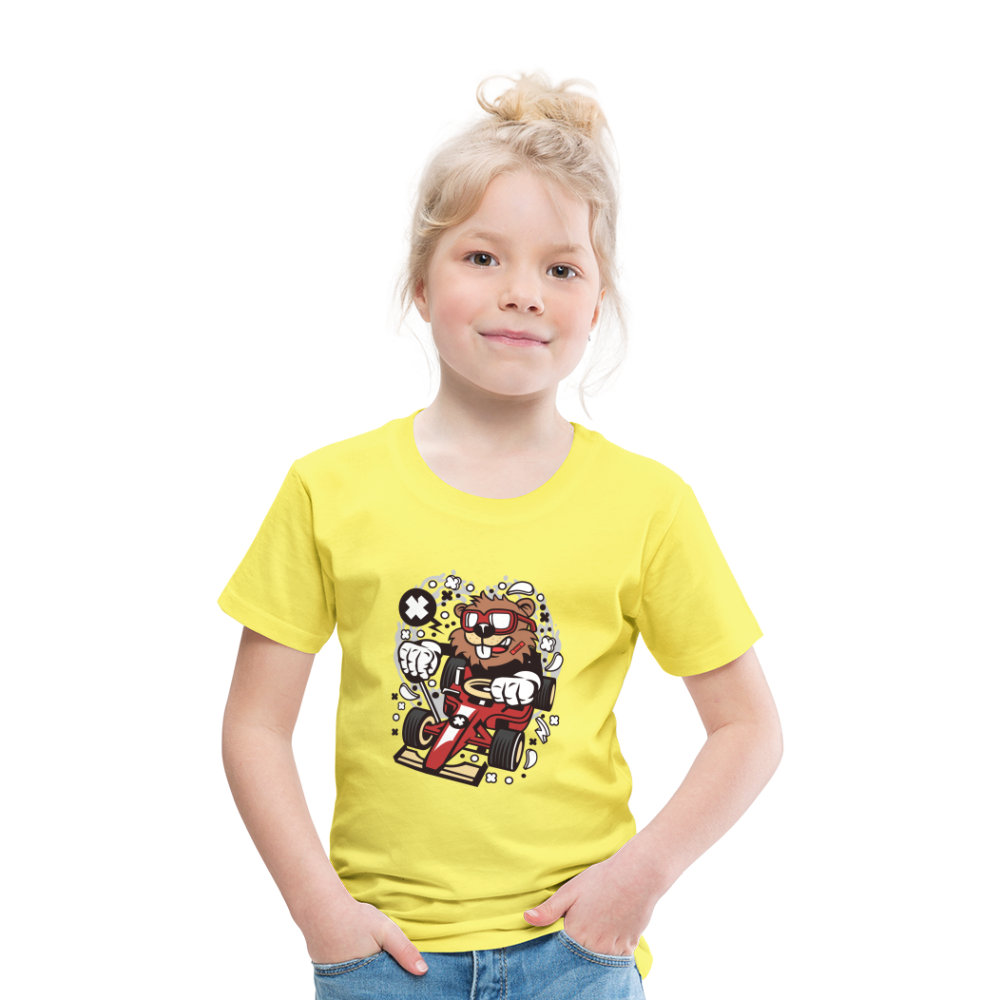 Maglietta Premium per bambini | Spreadshirt | Beaver Racer - giallo