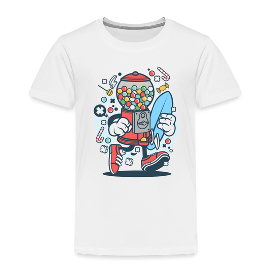 Maglietta Premium per bambini | Spreadshirt | Candy Machine Surfer - bianco