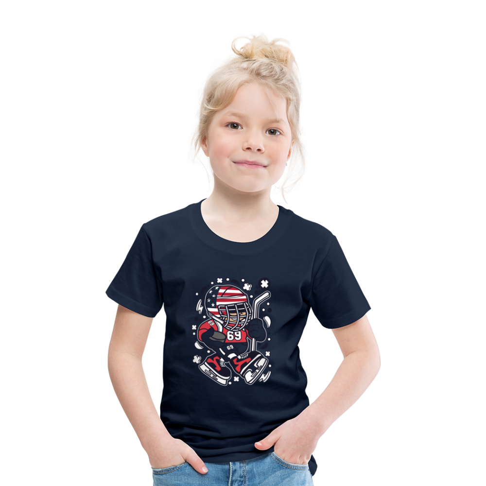 Maglietta Premium per bambini | Spreadshirt | American Hockey Kid - navy