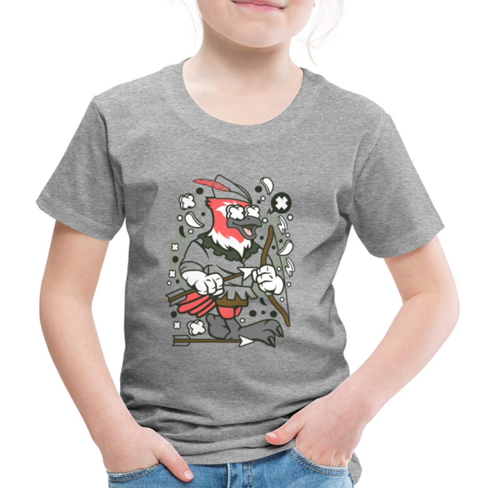 Maglietta Premium per bambini | Spreadshirt | Bird Robin - grigio melange