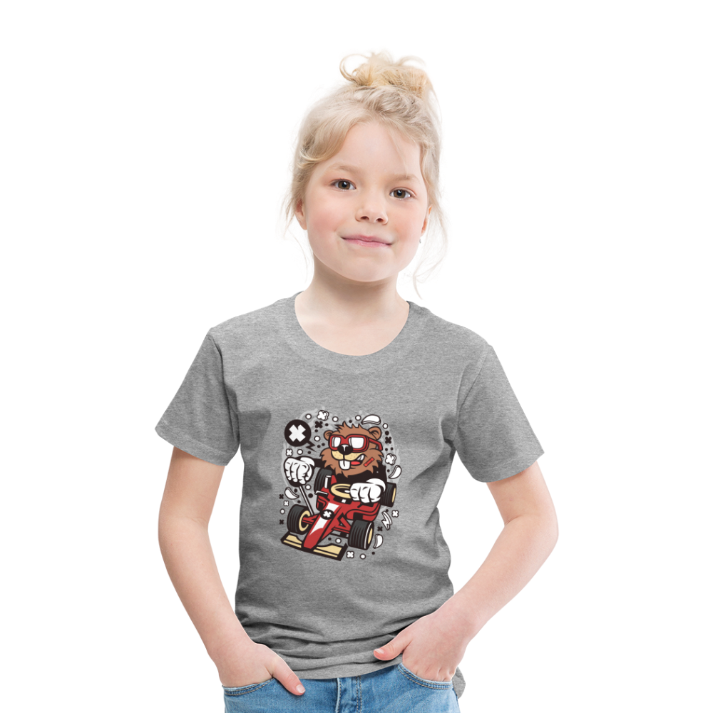 Maglietta Premium per bambini | Spreadshirt | Beaver Racer - grigio melange