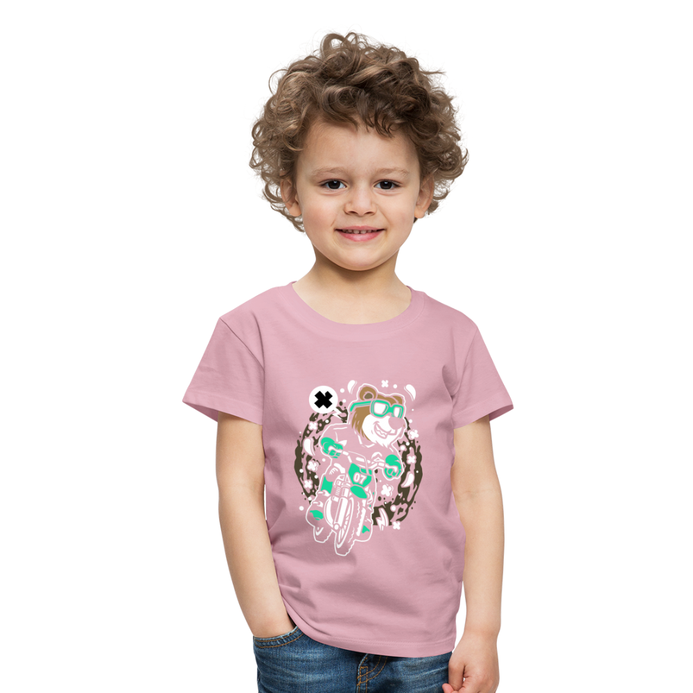 Maglietta Premium per bambini | Spreadshirt | Bear Motocross - rosa chiaro