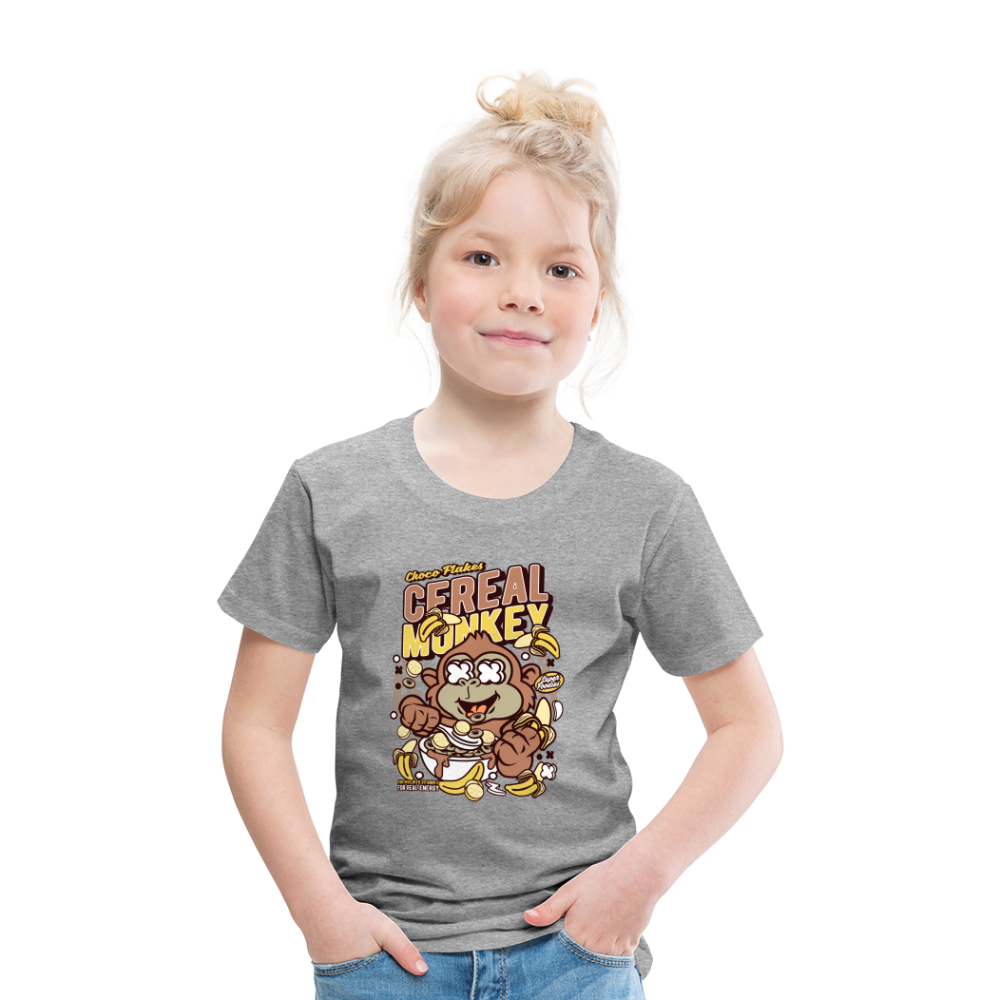 Maglietta Premium per bambini | Spreadshirt | Cereal Monkey - grigio melange