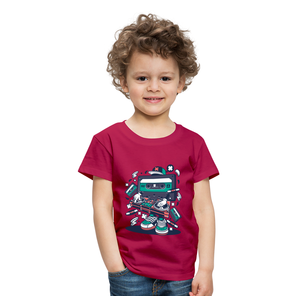 Maglietta Premium per bambini | Spreadshirt | Cassette Disk Jockey - Borgogna