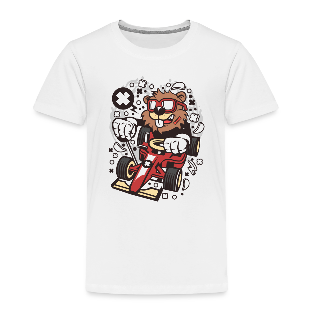 Maglietta Premium per bambini | Spreadshirt | Beaver Racer - bianco