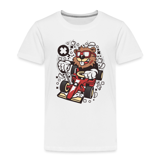 Maglietta Premium per bambini | Spreadshirt | Beaver Racer - bianco