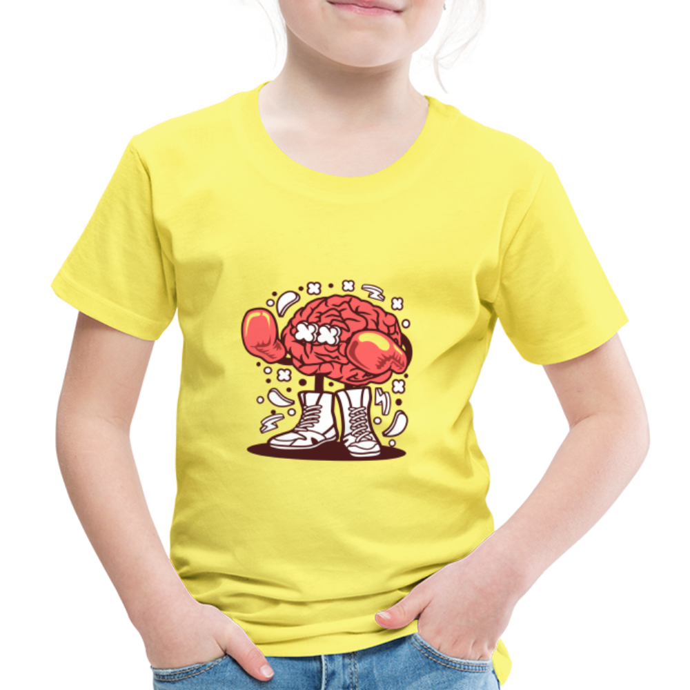 Maglietta Premium per bambini | Spreadshirt | Brain Boxer - giallo