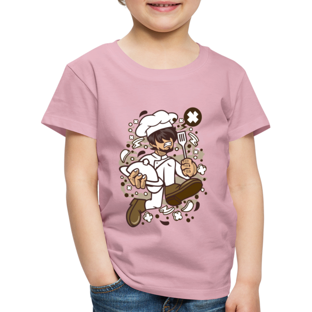 Maglietta Premium per bambini | Spreadshirt | Chef Running - rosa chiaro