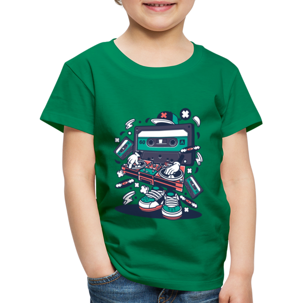 Maglietta Premium per bambini | Spreadshirt | Cassette Disk Jockey - verde kelly