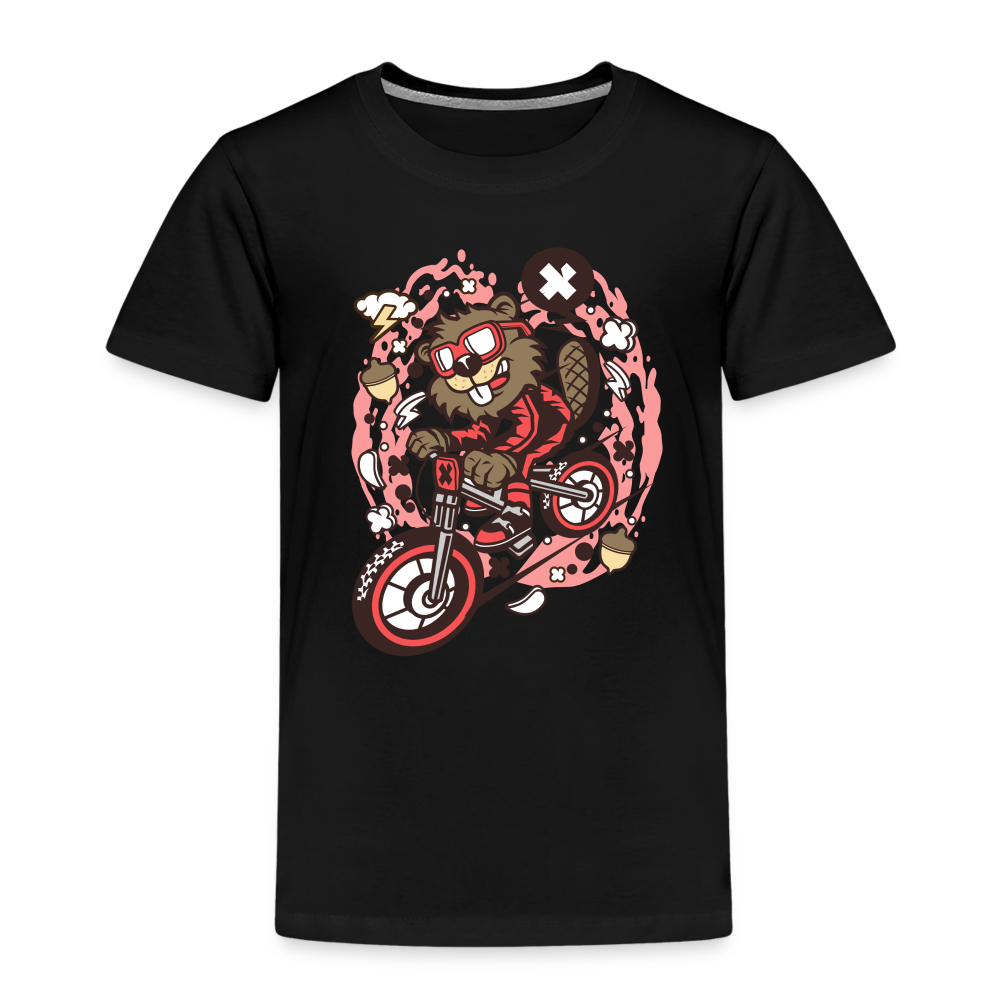 Maglietta Premium per bambini | Spreadshirt | Beaver Downhill - nero