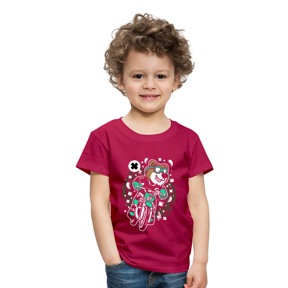 Maglietta Premium per bambini | Spreadshirt | Bear Motocross - Borgogna