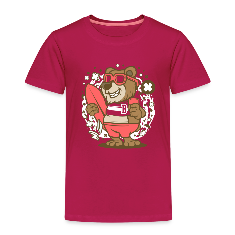 Maglietta Premium per bambini | Spreadshirt | Bear Surfing - Borgogna