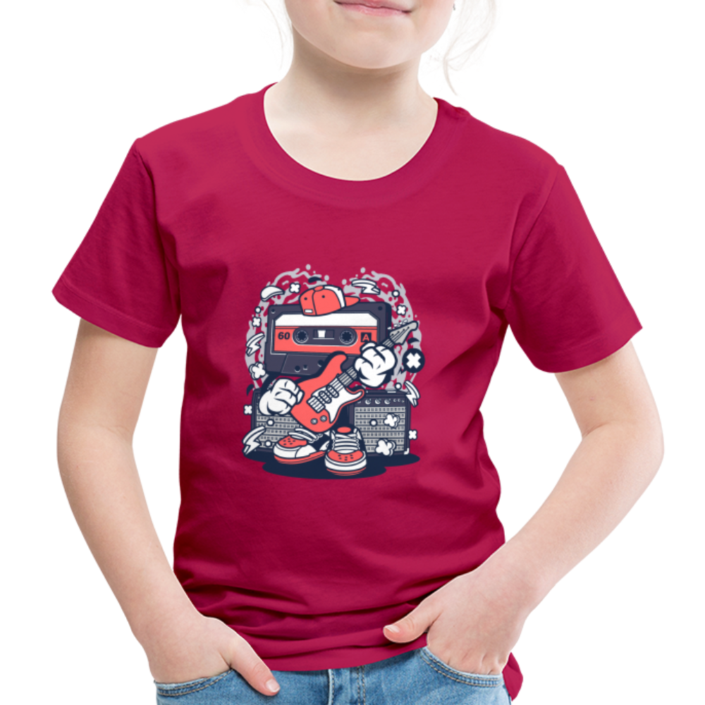 Maglietta Premium per bambini | Spreadshirt | Cassette Rockstar - Borgogna