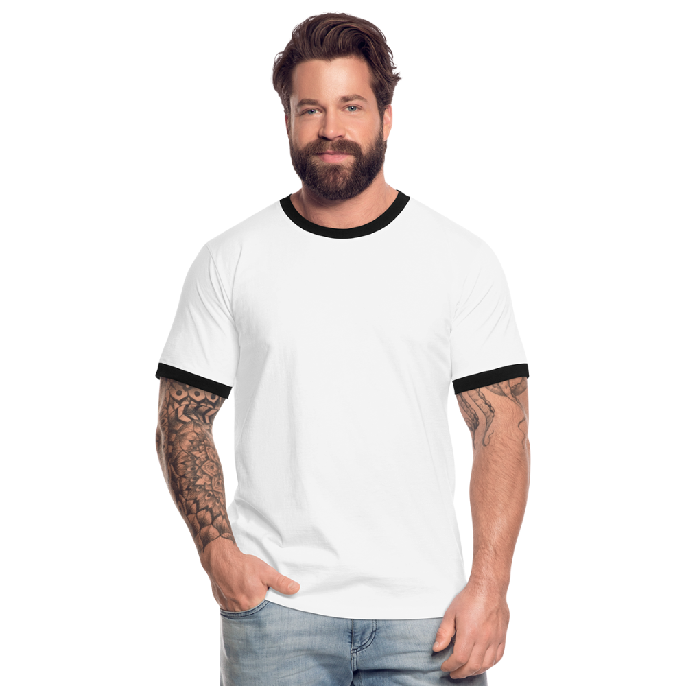 Maglietta Contrast da uomo | Spreadshirt - bianco/nero