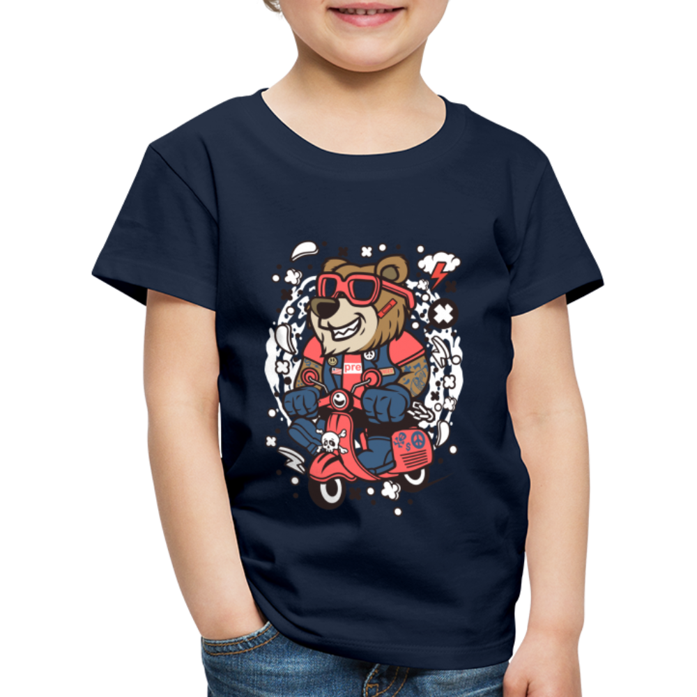 Maglietta Premium per bambini | Spreadshirt | Bear Scooterist - navy